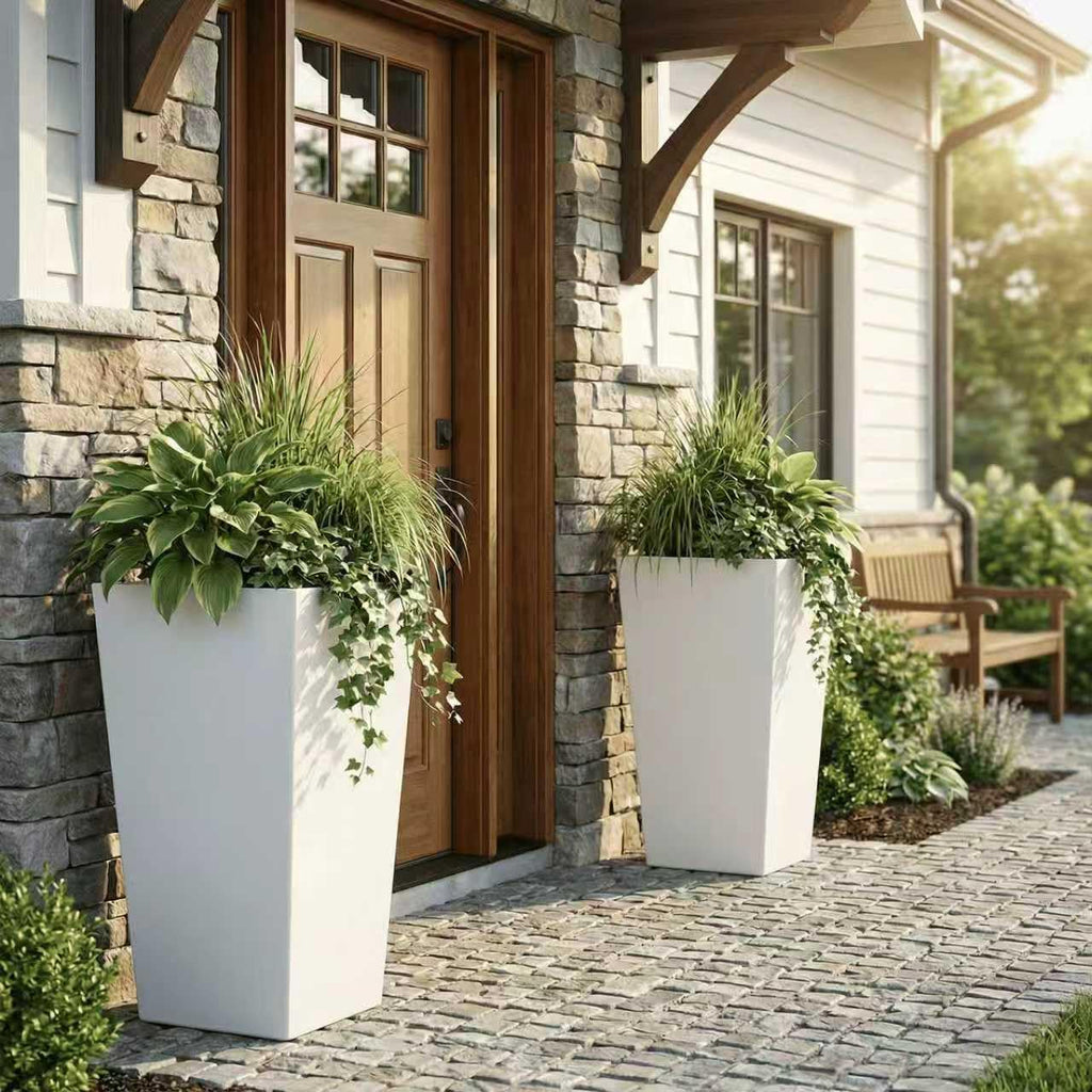 Taper Tall Planters 30 Inch Set of 2, Large Planter for Indoor Outdoor Plants, Modern Flower Pot Containers Large