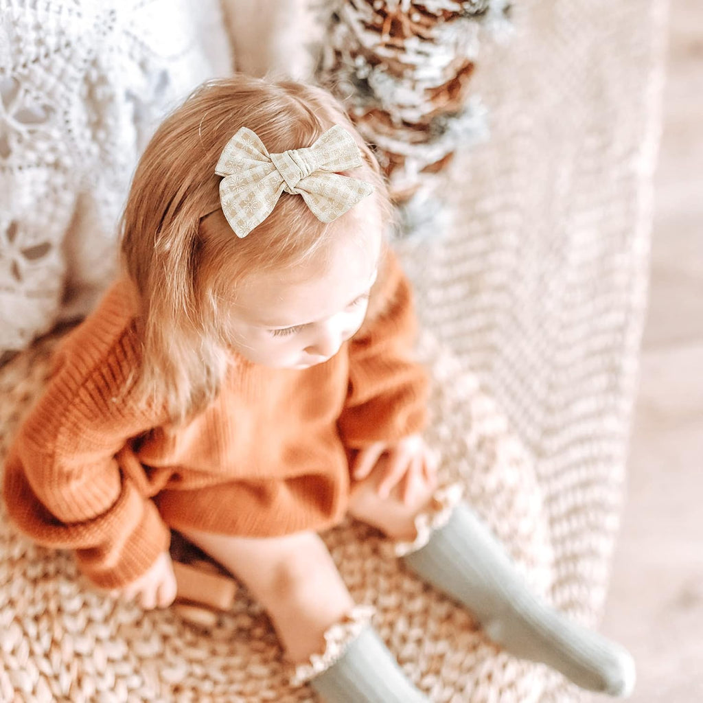 Baby Girl Bows and Headbands, Stretchy Nylon Hairbands Hair Bows