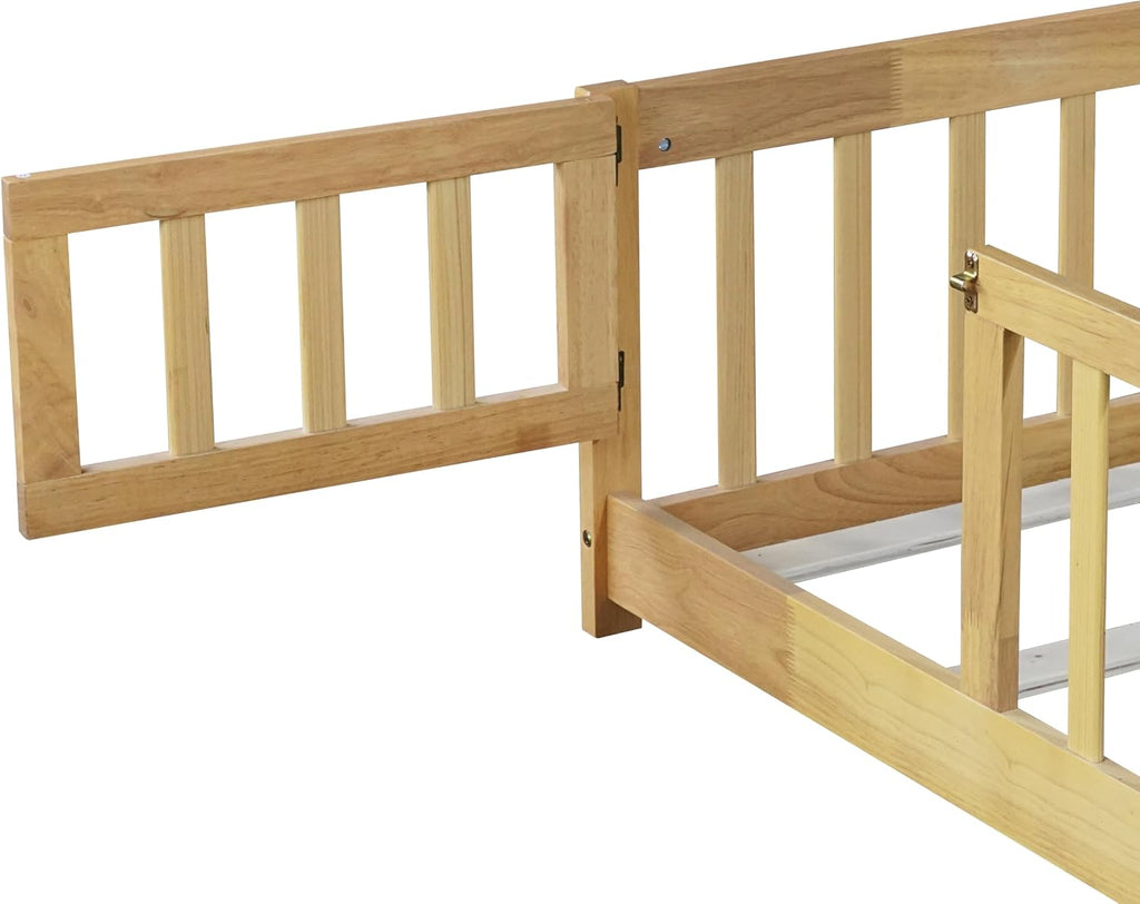 Montessori Floor Bed Frame with Slats, Natural