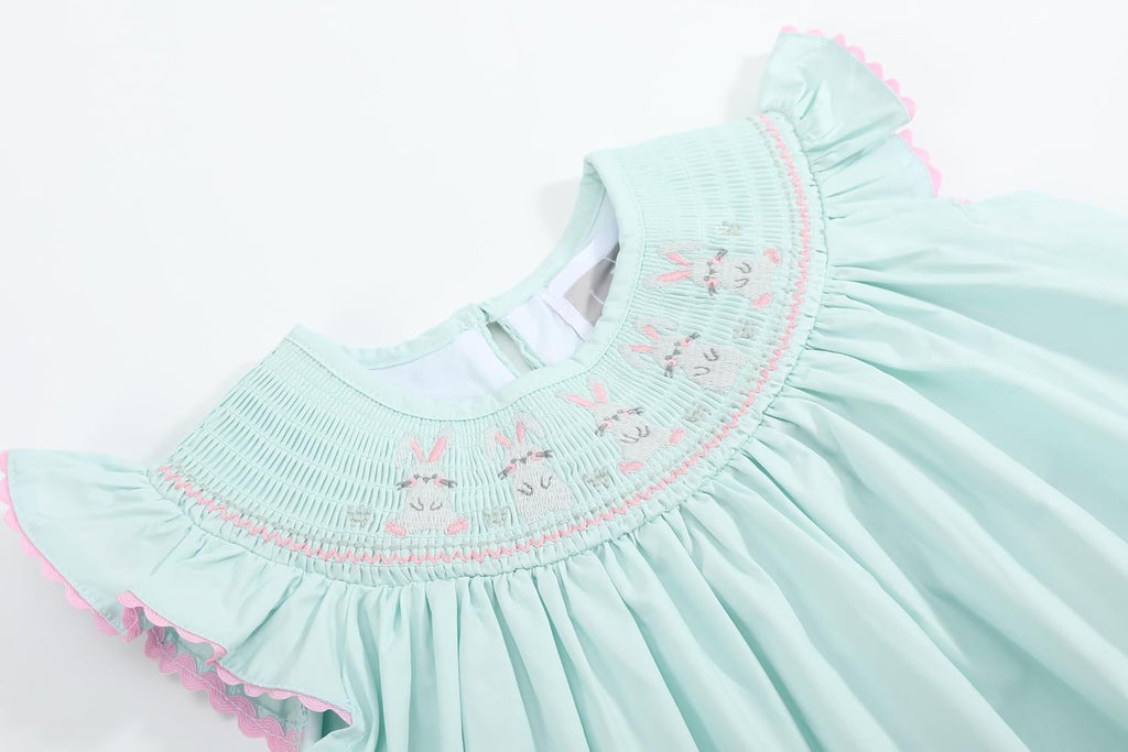 Baby Girls Smocked Bishop Dress Spring Summer Outfit Toddler Little Girls Boutique Cotton Wear