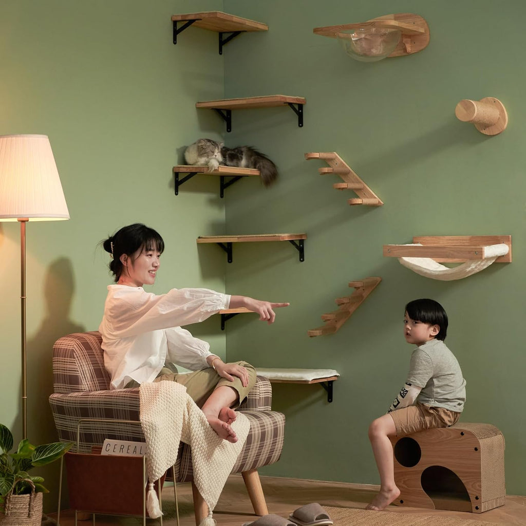 Cat Wall Shelves, 17 x 10 Inch, Sisal Mat