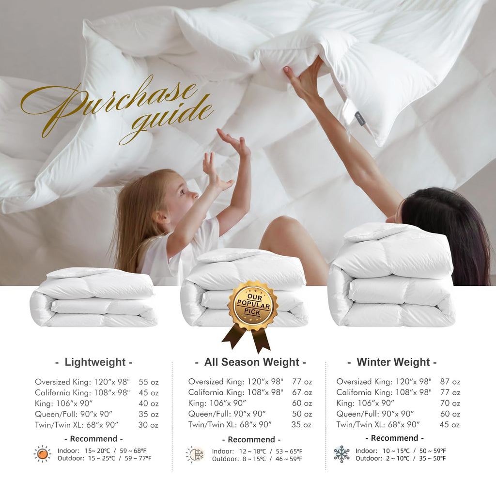 Premium Feathers Down Comforter Oversiezed King Size Insert