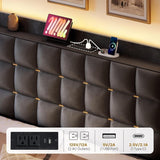 Queen Bed Frame with 3 Storage Drawers and RGB LED Lights