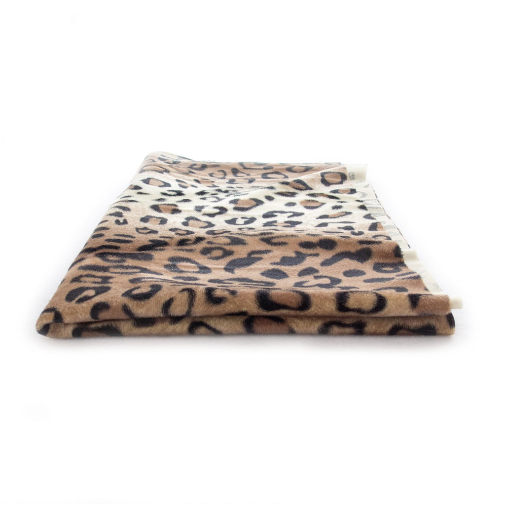 Velboa Wave Print Leopard 60 Inch Fabric by The Yard (Brown)