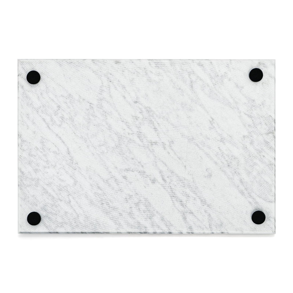 8 x 12 Inches Marble Cutting Board, Stone Cutting Board with Non-Slip Feet Countertop, Rectangular Serving Slab