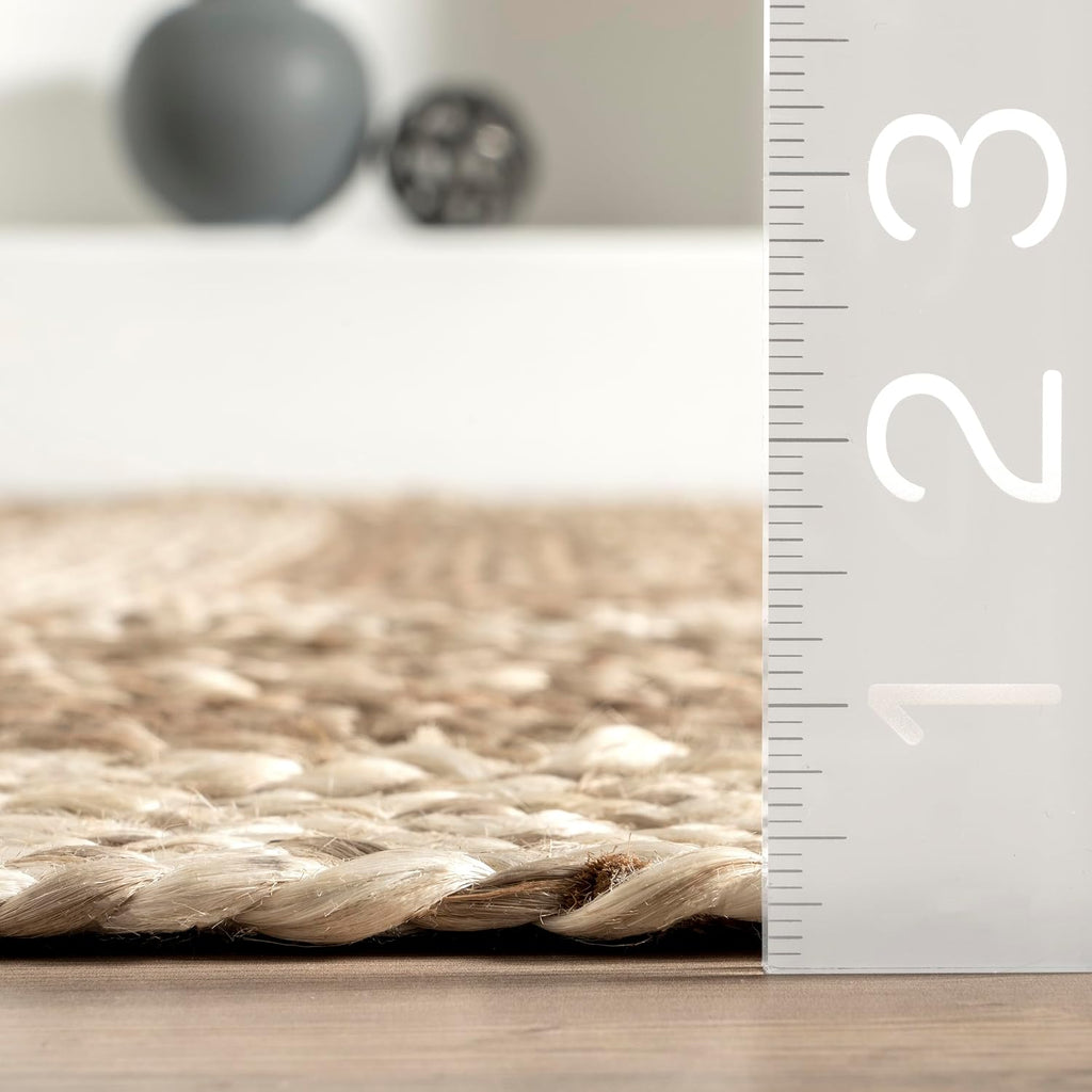 Charlene Natural Ombre Power Loomed Area Rug, Oval