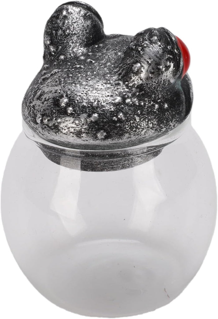 Apothecary Jar Handcrafted Vintage Glass Storage Container with Lid for Tea Spices Condiments, Wide Mouth Sealed