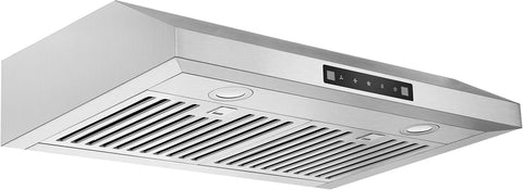 30 Inch Stainless Steel Wall Mount Range Hood 780 CFM 3 Speed Touch Control, LED Lights Convertible Ducted/Ductless