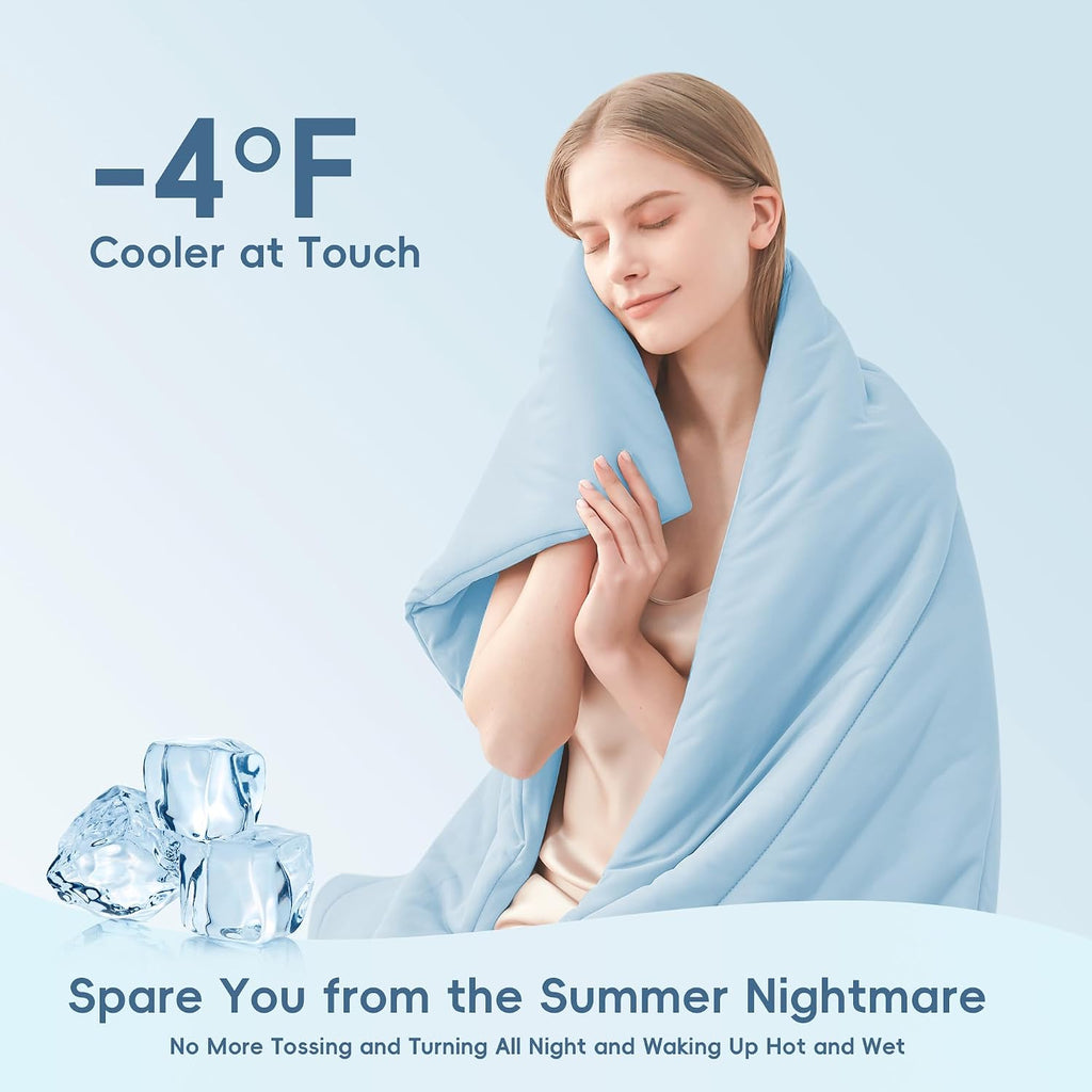 Cooling Blankets for Hot Sleepers, Luxury Lightweight Cozy Soft Throw for Night Sweats Double Sided Breathable