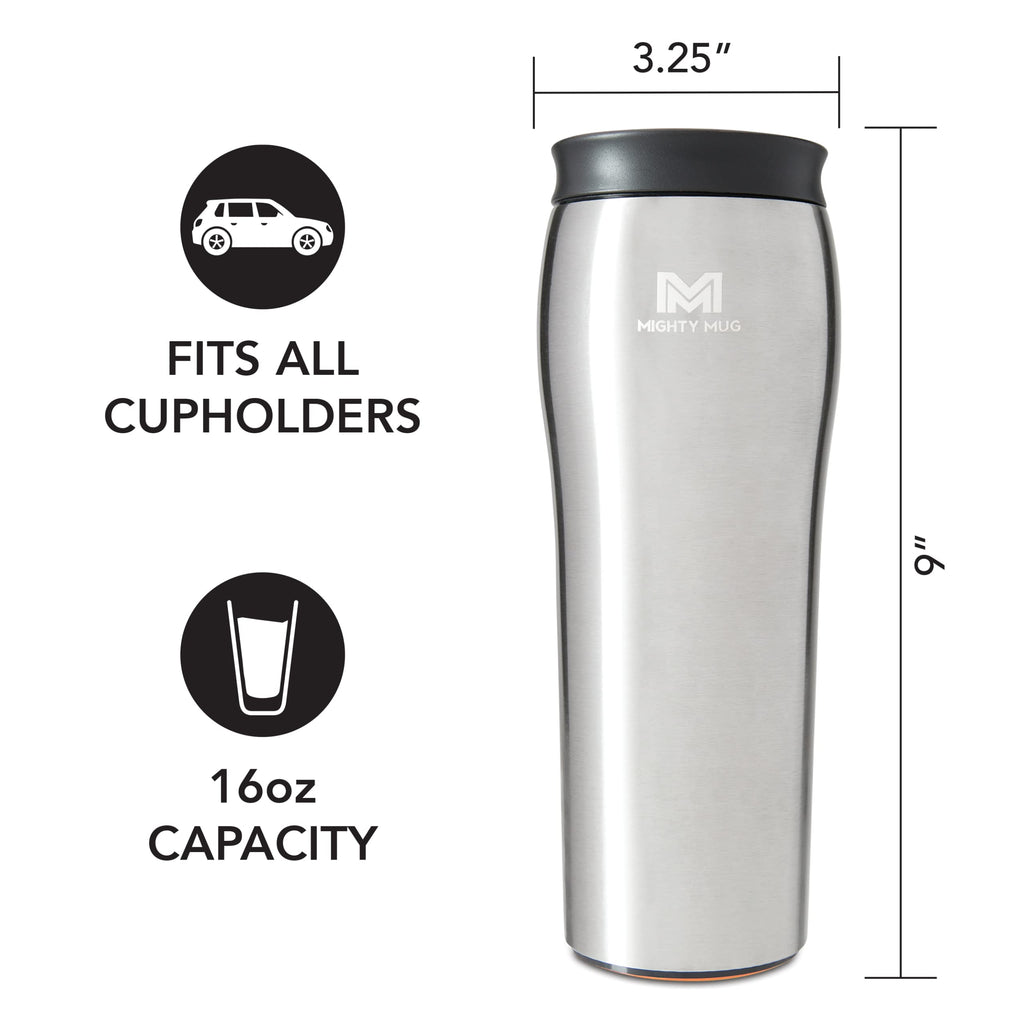 The Untippable Mug | Grips When Hit, Lifts for Sips | Insulated Stainless Steel Tumbler | Cupholder Friendly | Gifts