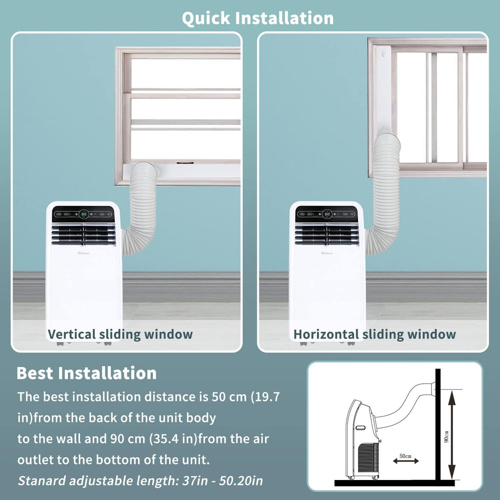 8,000 BTU Portable Air Conditioner, AC Unit with Built-in Cool, Dehumidifier & Fan Modes for Room up to 350 sq.ft