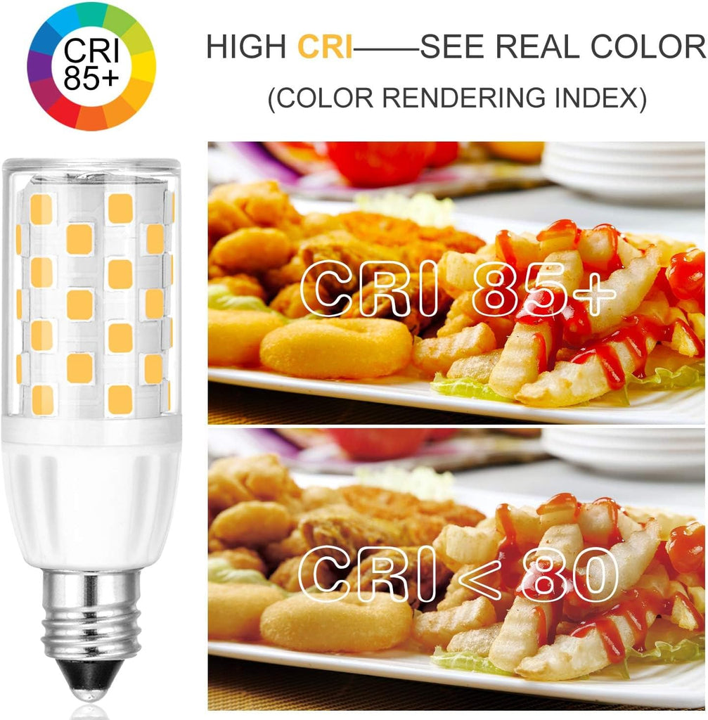 E11 LED Bulb Dimmable, 6W Equivalent 60W Halogen, 3000K Warm White, 4 Pack