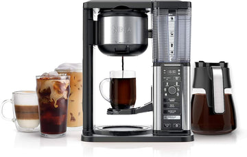 Coffee Maker, 10-Cup Carafe, Fold-Away Frother, Black, CM401 | Permanent Filter & Removable, Dishwasher Safe