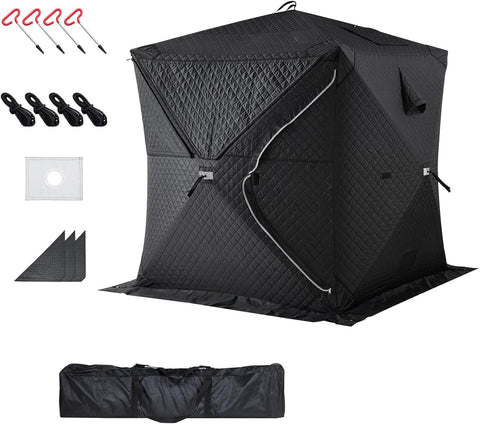 VEVOR Outdoor Sauna Tent Pro, Portable Steam & Dry Sauna for 4 Persons with Velcro