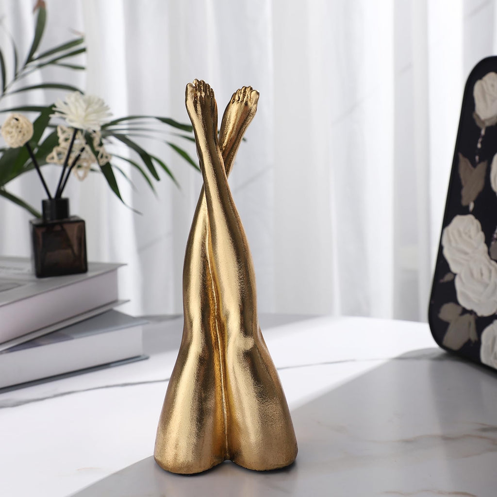 Golden Legs Sculpture Resin Statues Home Decor (Straight Leg)