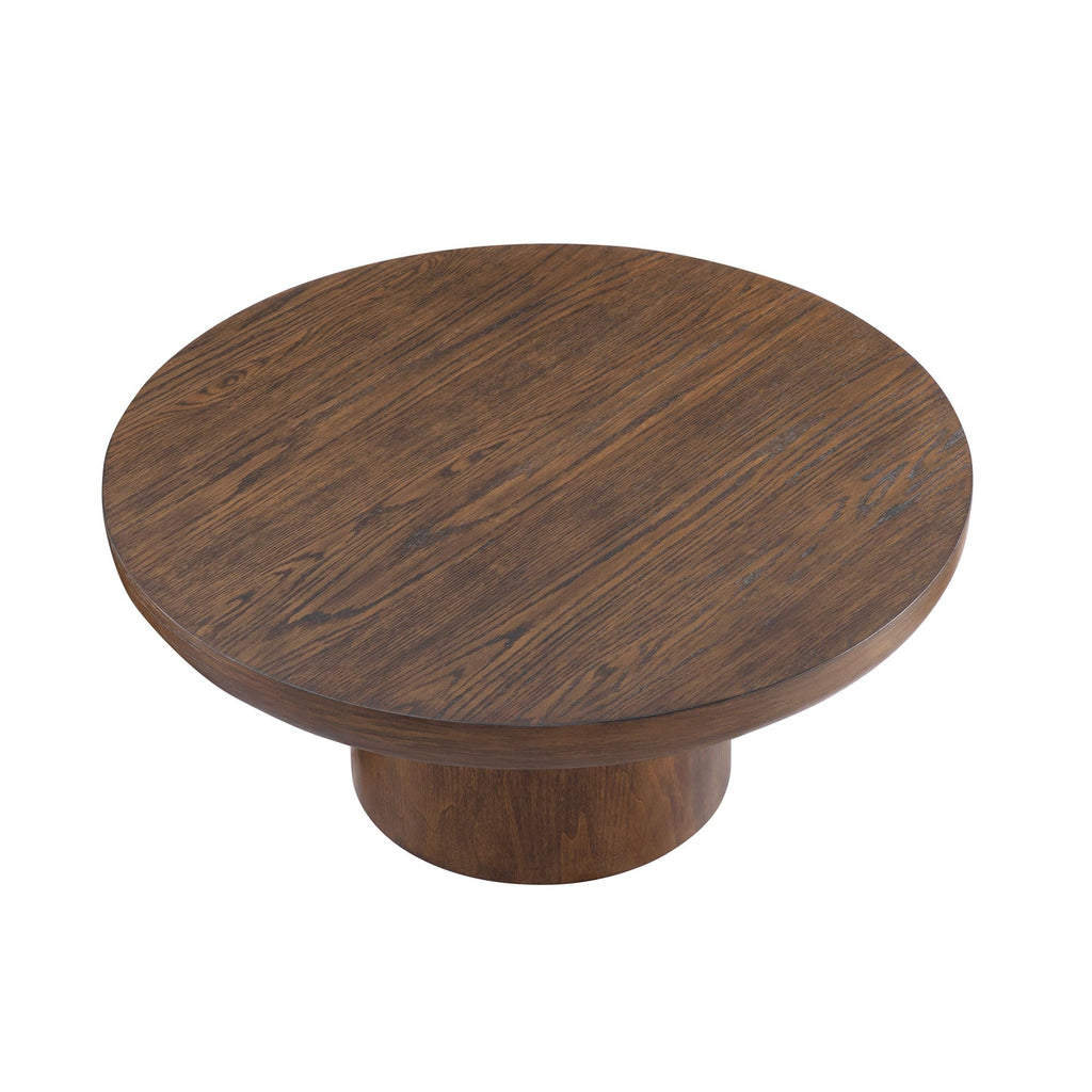 36" Round Coffee Table Solid Wood Coffee Table