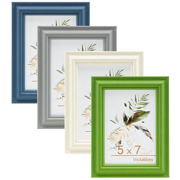 5x7 Picture Frame Set of 4, 5 x 7 Colorful Frame of Modern Style
