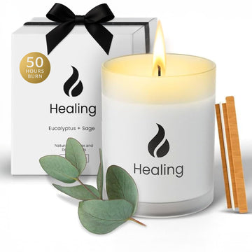 Soy Healing Energy Renewal | Aromatherapy with Eucalyptus, Pine, Sage & Mint | 50 Hour Burn, Meditation & Spiritual