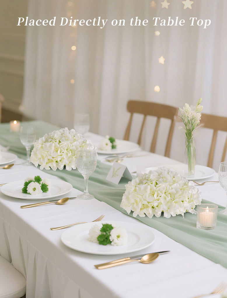 Fake Flower Ball Centerpieces for Wedding, 10 Pcs, White