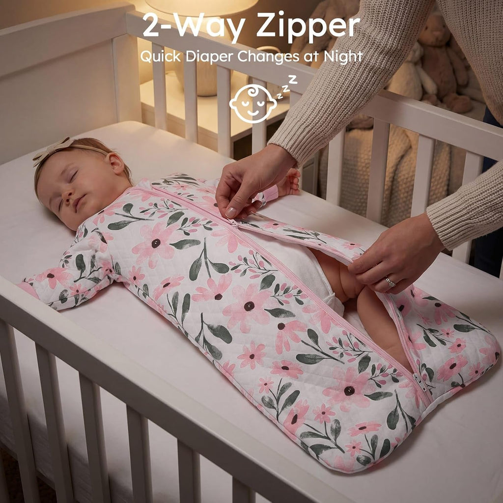 Long Sleeve Sleep Sack,1.0 TOG Baby Wearable Blanket