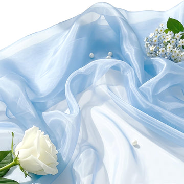 Light Blue Sheer Organza Fabric 60 Inch X 1 Yard