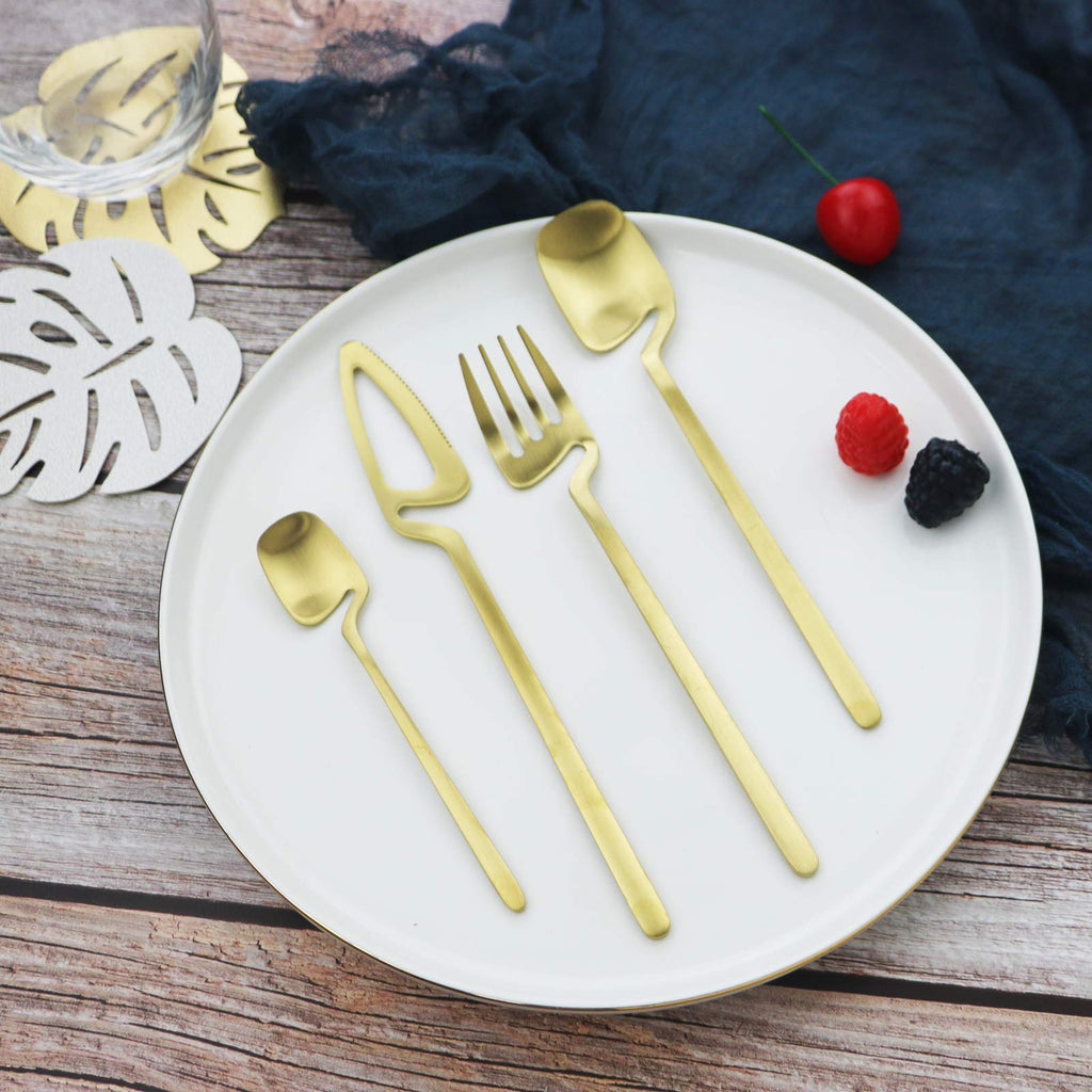 Flatware Set 32-piece Silverware Set Matte Finished Cutlery Set Service for 8 Include Knife/Fork/Spoon/Coffee spoon