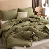 Queen Comforter Set Olive Green, 3pcs Bedding Sets Queen (1 Boho Olive Comforter & 2 Pillowcases)