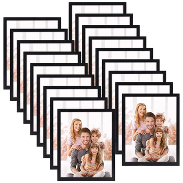 Black 8x10 Picture Frame Set of 18, Multi Photo Frames 8 by 10 Bulk for Wall Hanging or Tabletop Display