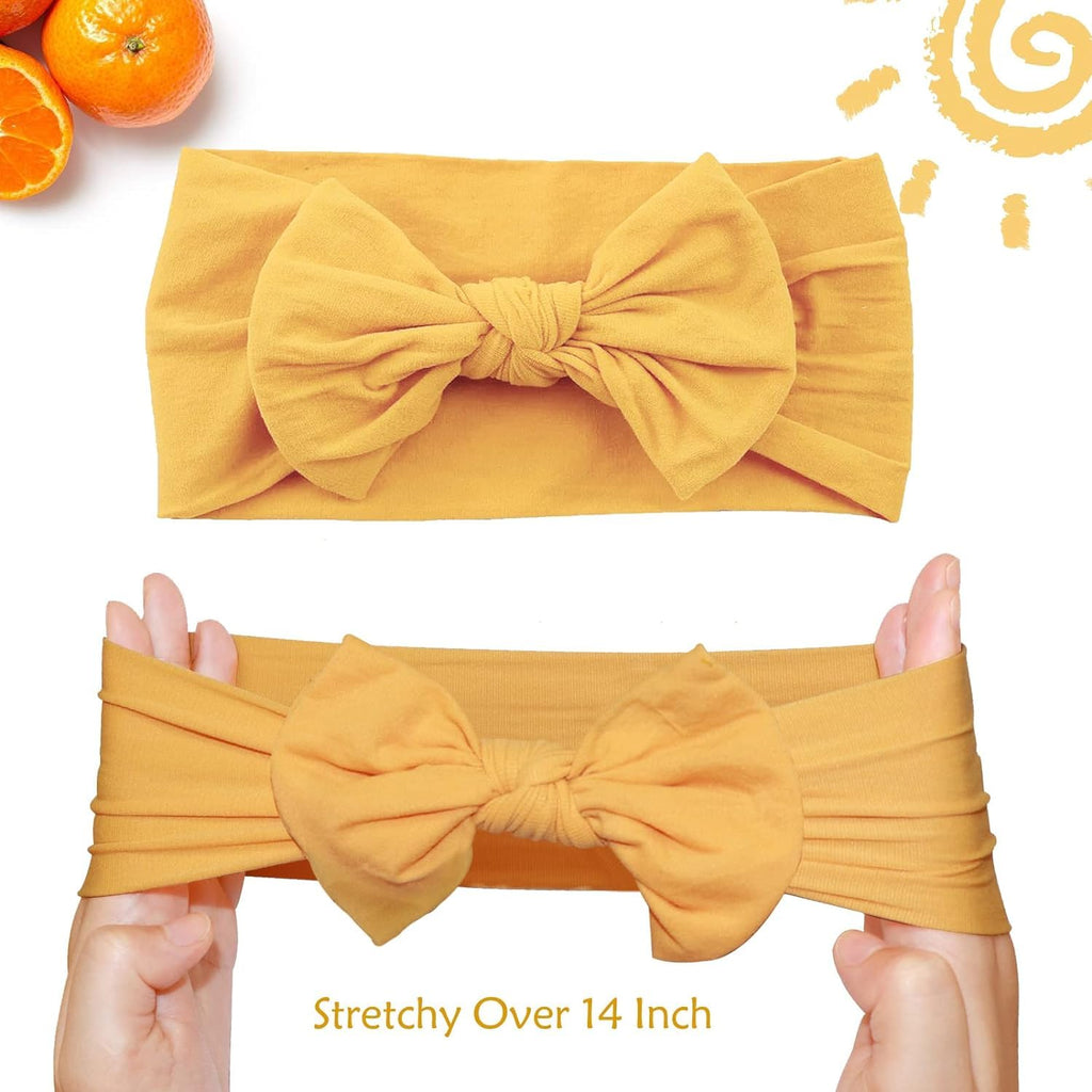 25PCS Baby Nylon Headbands Soft Baby Girl Headbands with Hair Bows