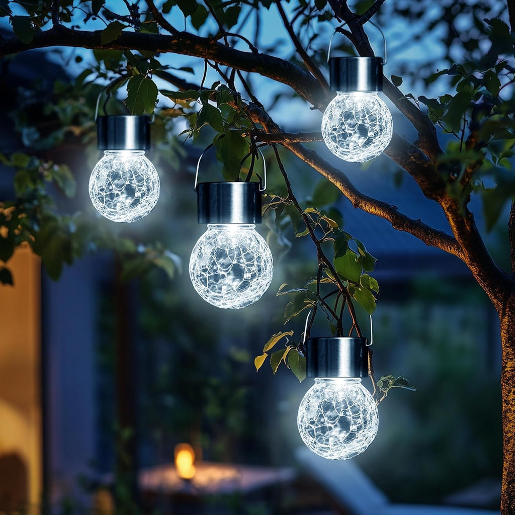 Solar Lights Outdoor Garden Decor Hanging Lantern for Outside 12Pc