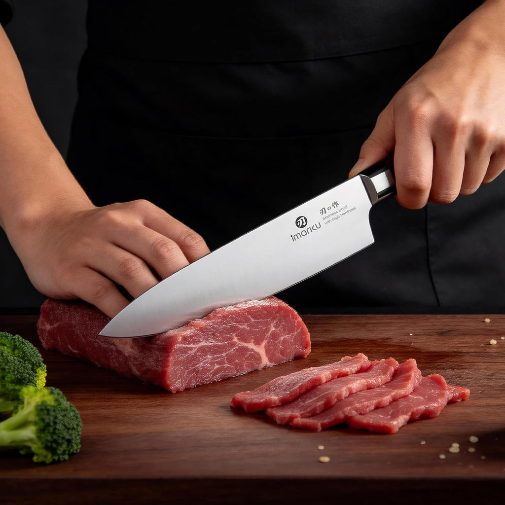 3 Pieces Knife Set, Japanese High Carbon Stainless Steel Chef Knives | Professional 3 Pcs Chef Knife Set with