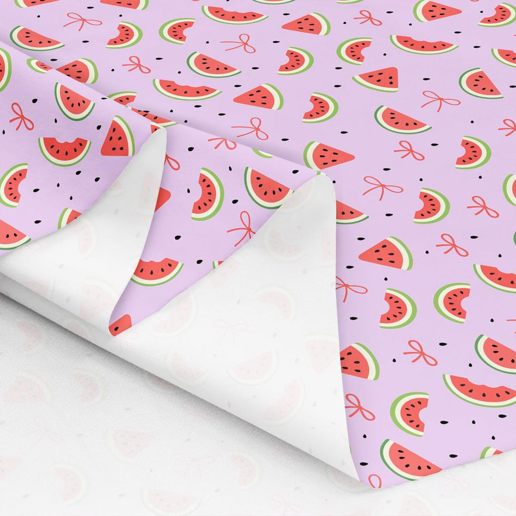 Sweet Watermelon Soft Polyester, Coquette Bowknots Dots Washable Material for Handmade Supplies No Stretch Pink Green