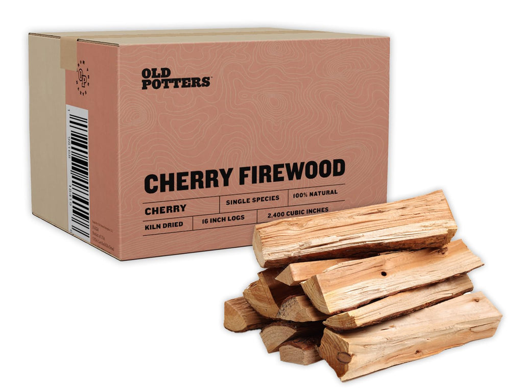 Kiln Dried Firewood, 16 Inch Logs for Fireplaces, Fire Pits & Solo Stove, USDA Certified, Cherry, 1.5 Cu Ft