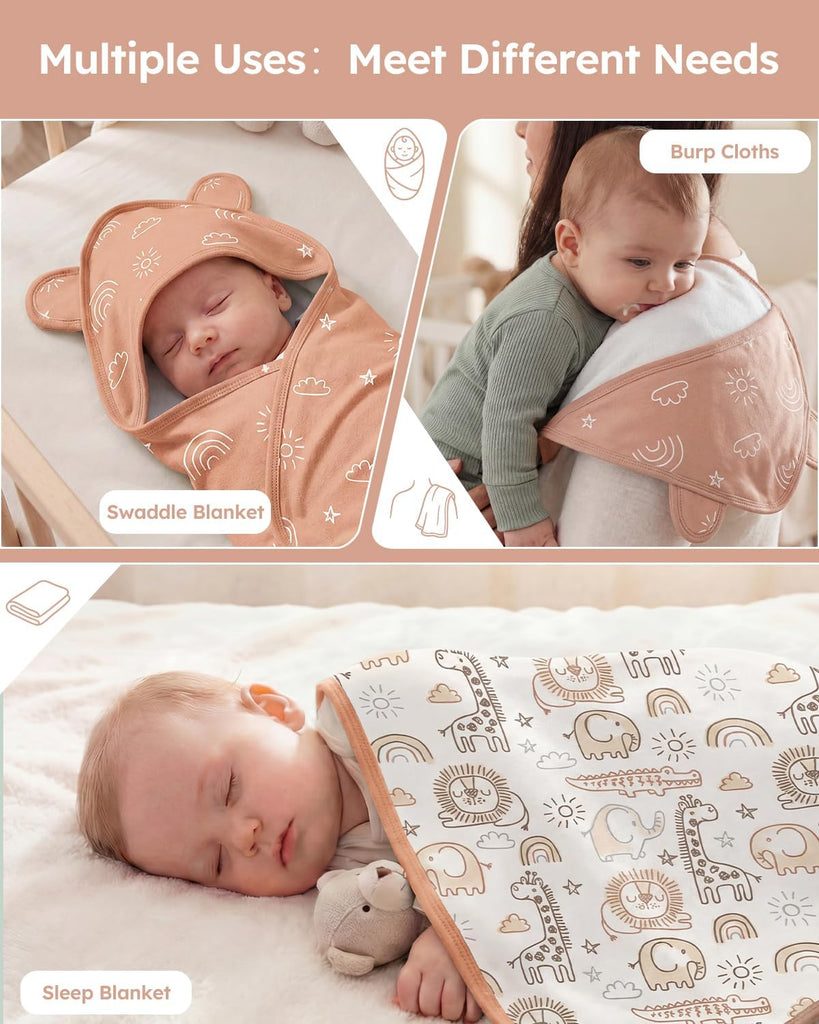 Hooded Baby Towels for Newborn 100% Organic Cotton Baby Bath Towel with Hood for Babies, Infant, Toddler and Kids