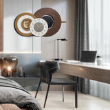 27x16 Inch Large Decorative Wall Clock - Wood & Metal Mid Century Modern Clock Non-Ticking Silent Battery Operated