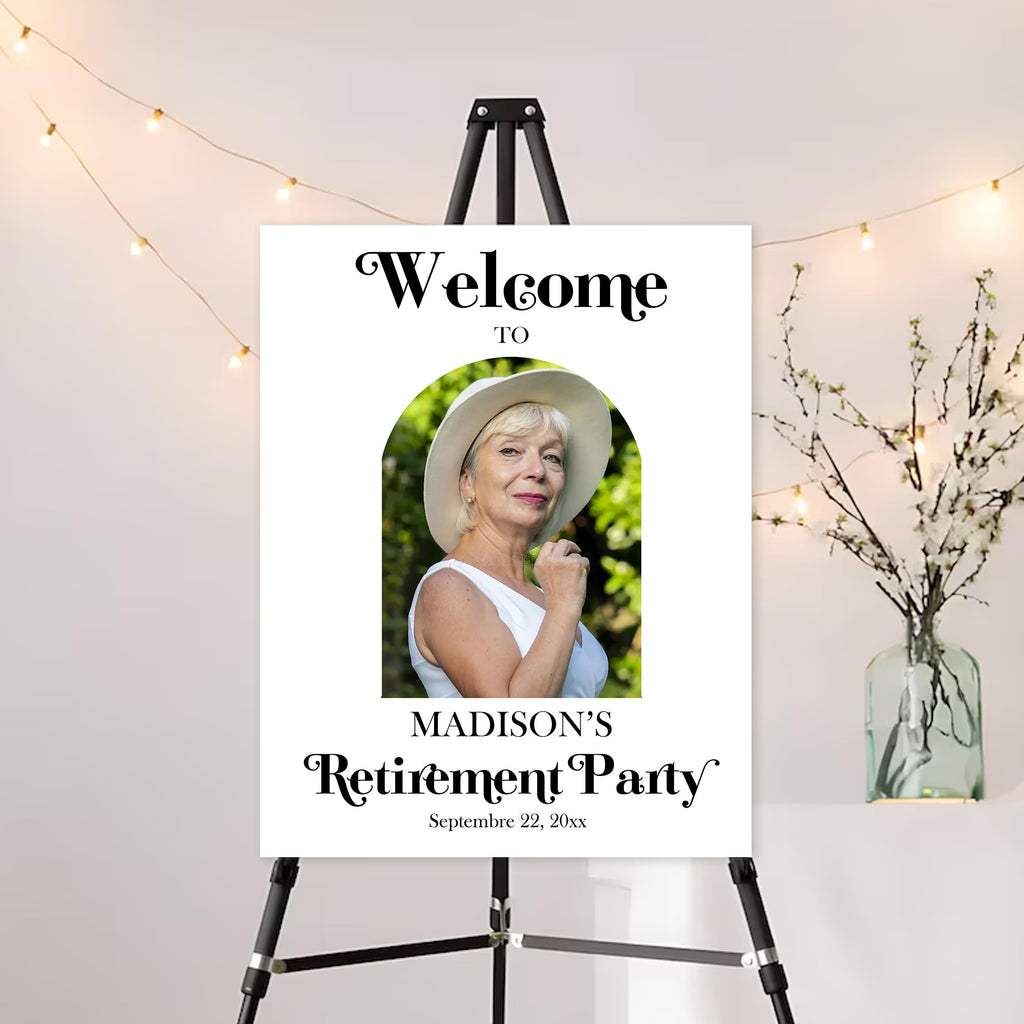 Photo Party Welcome Sign Template, Retirement Celebration Sign, Retirement Party Decor, Retirement Celebration