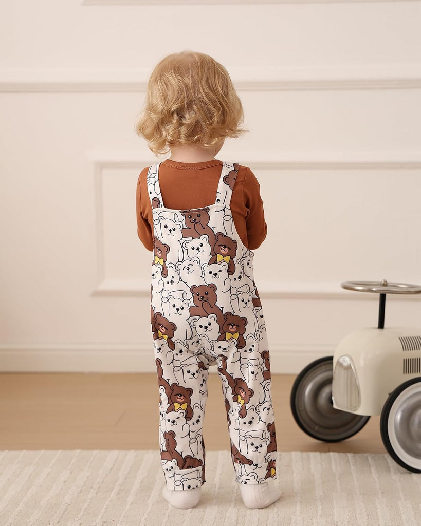 Newborn Baby Boy Clothes Outfits Infant Stripe Animal Romper Cute Denim Jeans Jumpsuit Overalls