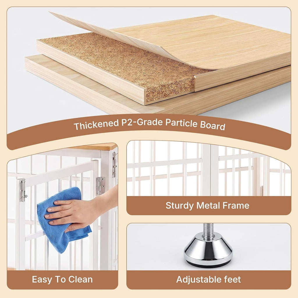 Dog Crate Furniture Indoor Crate Dog Cage Wooden Kennel