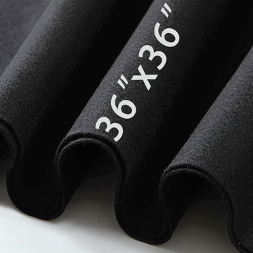 Black Felt Fabric 36 * 36 Inch Wide 1.6mm, Fabric Sheets Soft Woven Acrylic Craft Fabric for DIY Craft Work Sewing