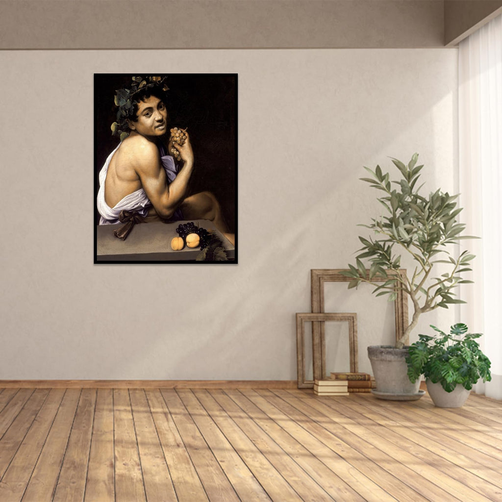 Caravaggio Canvas Wall Art Sick Bacchus Poster Retro Character Painting Print Room Aesthetic Decoration Suitable