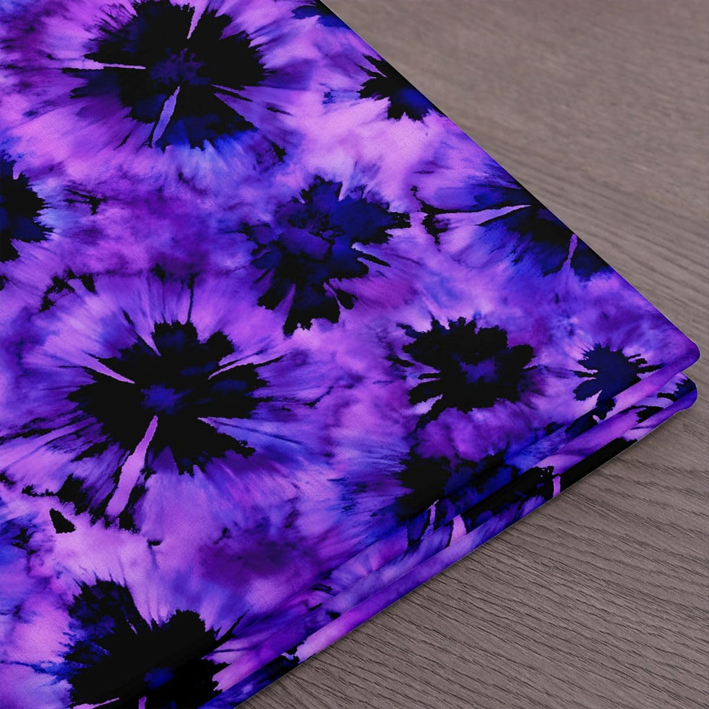 Tie Dye Fabric by The Yard, Bohemia Trippy Swirl Soft Polyester No Stretch Fabric for Chairs, Exotic Artwork Waterproof