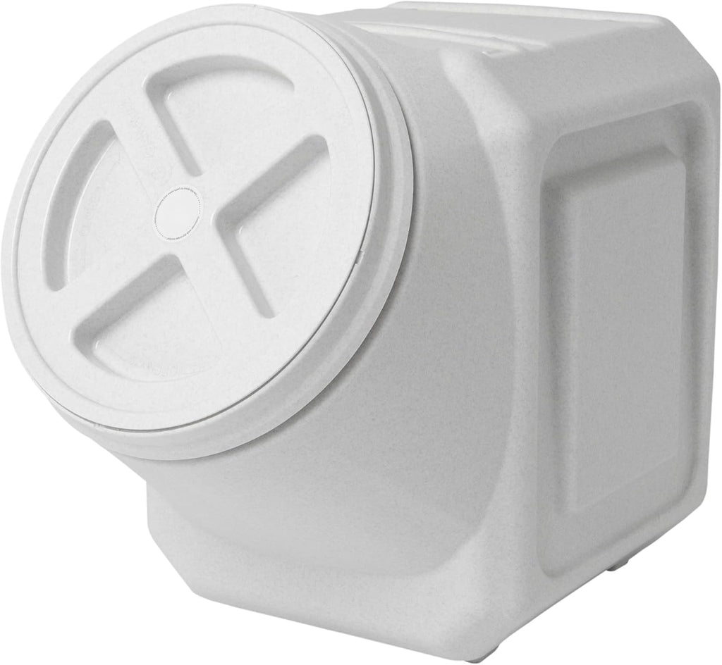 Vittles Vault Traditional Dog and Cat Food Container + Scoop, Gray, 60lbs