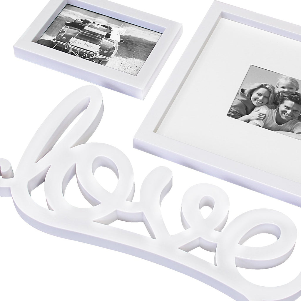 Photo Frame | Plaque College Frame - Valentine Wall Decoration Combination - White PVC Picture Frame Selfie Gallery