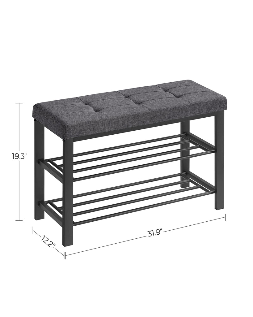 Shoe Bench, Storage Bench, Entryway Bench with Cushion
