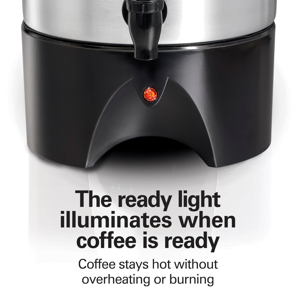 Beach 45 Cup Coffee Urn and Hot Beverage Dispenser, Silver