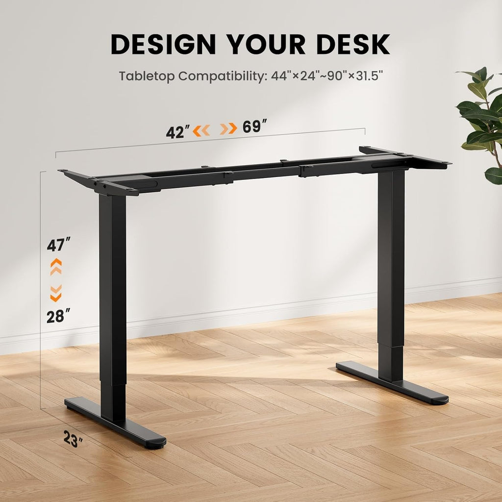 Dual Motor Standing Desk Legs for 44-90 inch Desktops, 264 lbs