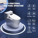 Toilet Bidet Seat, Instant Warm Water, Self-Cleaning Nozzle, Multiple Spraying Modes, Electric Heated Seat