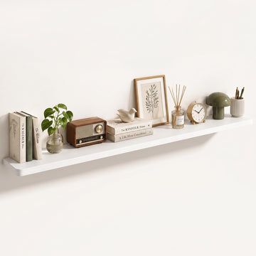 72 Inch Floating Shelves, 9.3" Deep Rounded Corners Wall Shelf