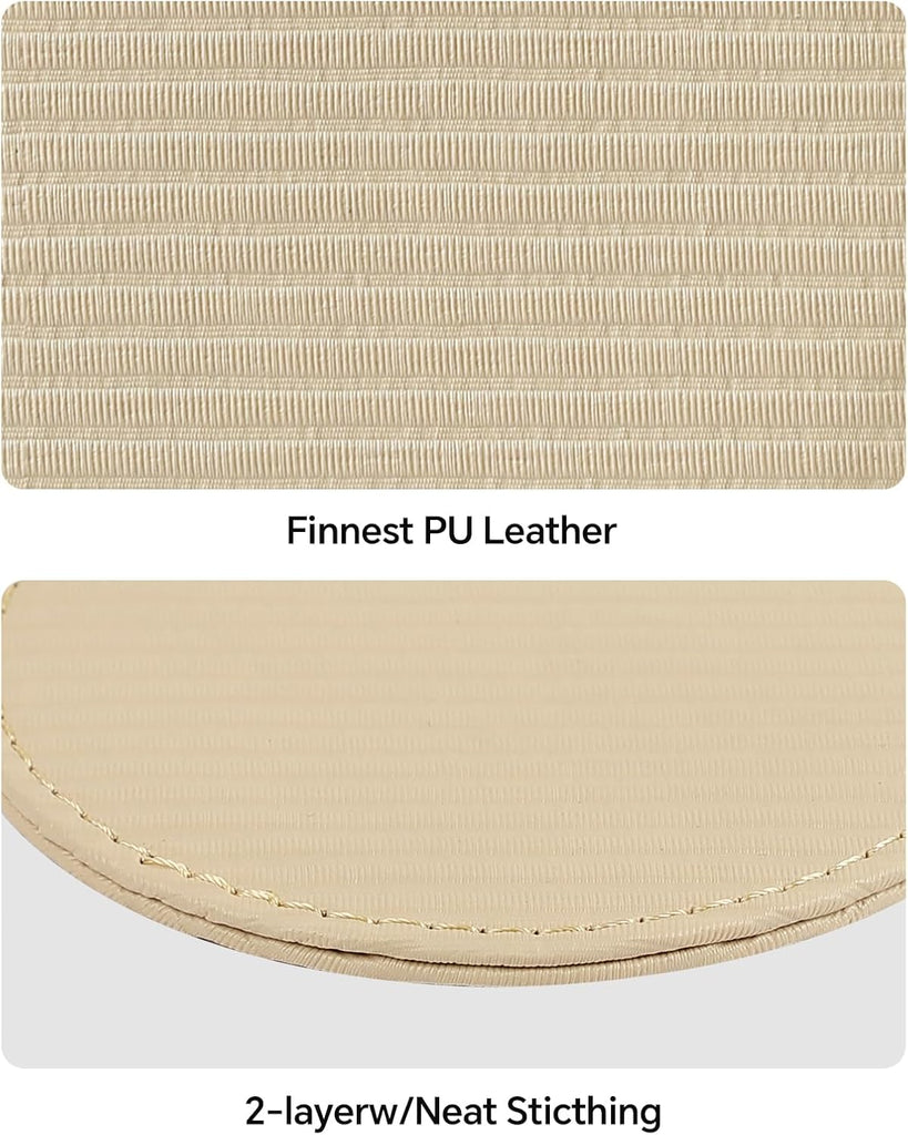 Leather Coasters with Holder, Tabletop Protection, Coffee Table & Bar Decoration, Modern-Style Drink - Set of 6