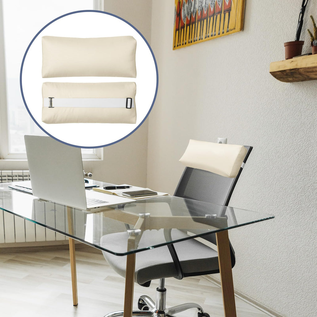 Chaise Lounge Head Pillow, 2 Pack Outdoor Lounge Chair Pillows with Adjustable Strap Longue Head Pillow Headrest